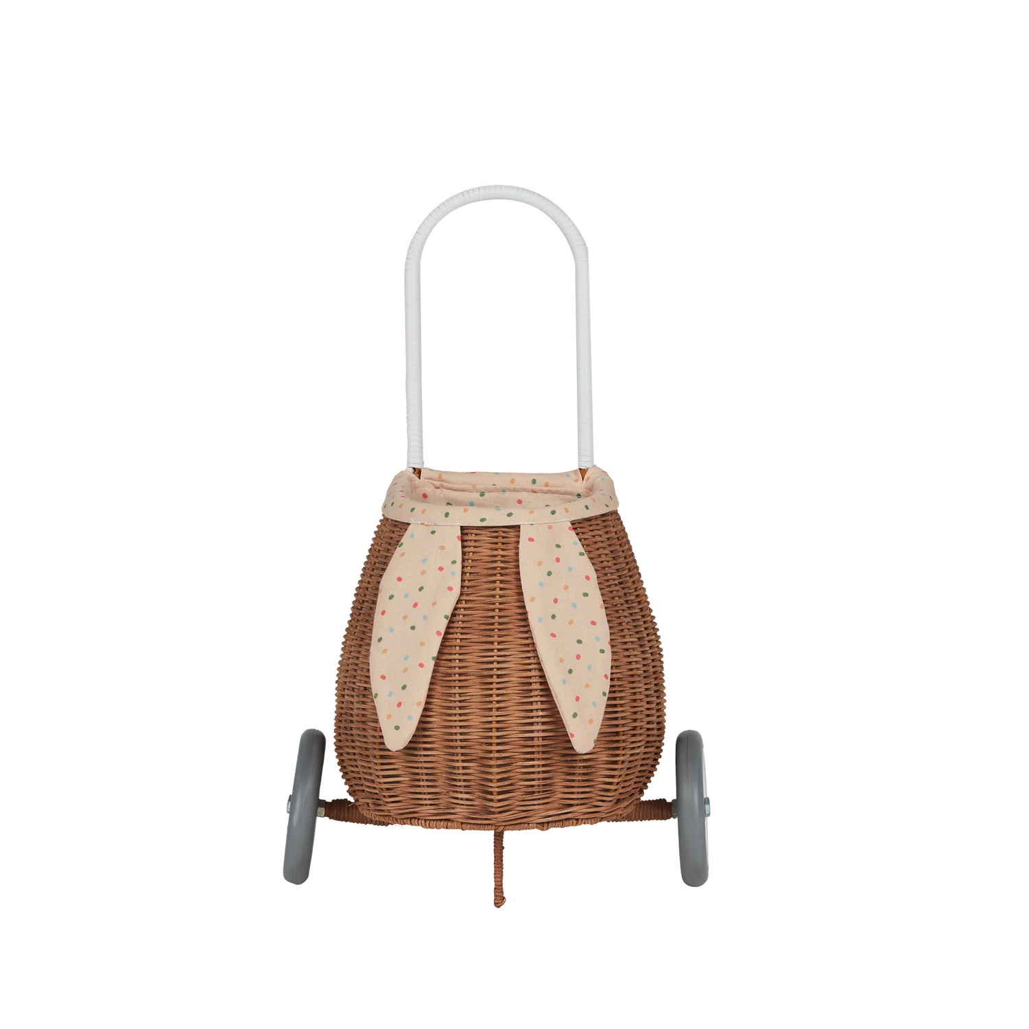 Olli Ella – Rattan Bunny Luggy com Forro